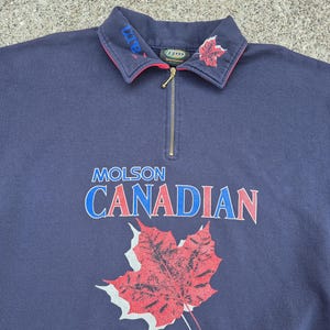 Vintage Molson Canadian Beer Sweatshirt: 80s/90s Pullover, Made in Canada