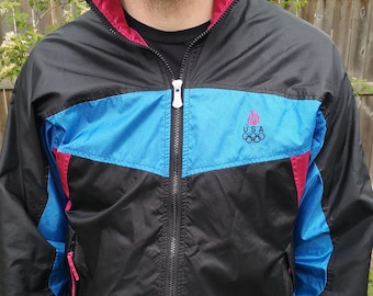 USA希少 アメリカ オリンピック ペーパージャケット ヴィンテージ 80s TY-BREAKERS U.S. OLYMPIC Paper jacket／広島PARCO – 古着屋Top