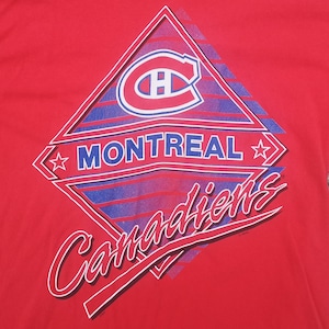 Vintage & Rad 90&#39;s Montreal Canadiens / single stitched / Made in Canada t-shirt Large