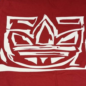 Vintage 90's Adidas Athletics by Priva Sport Red Double Sided T