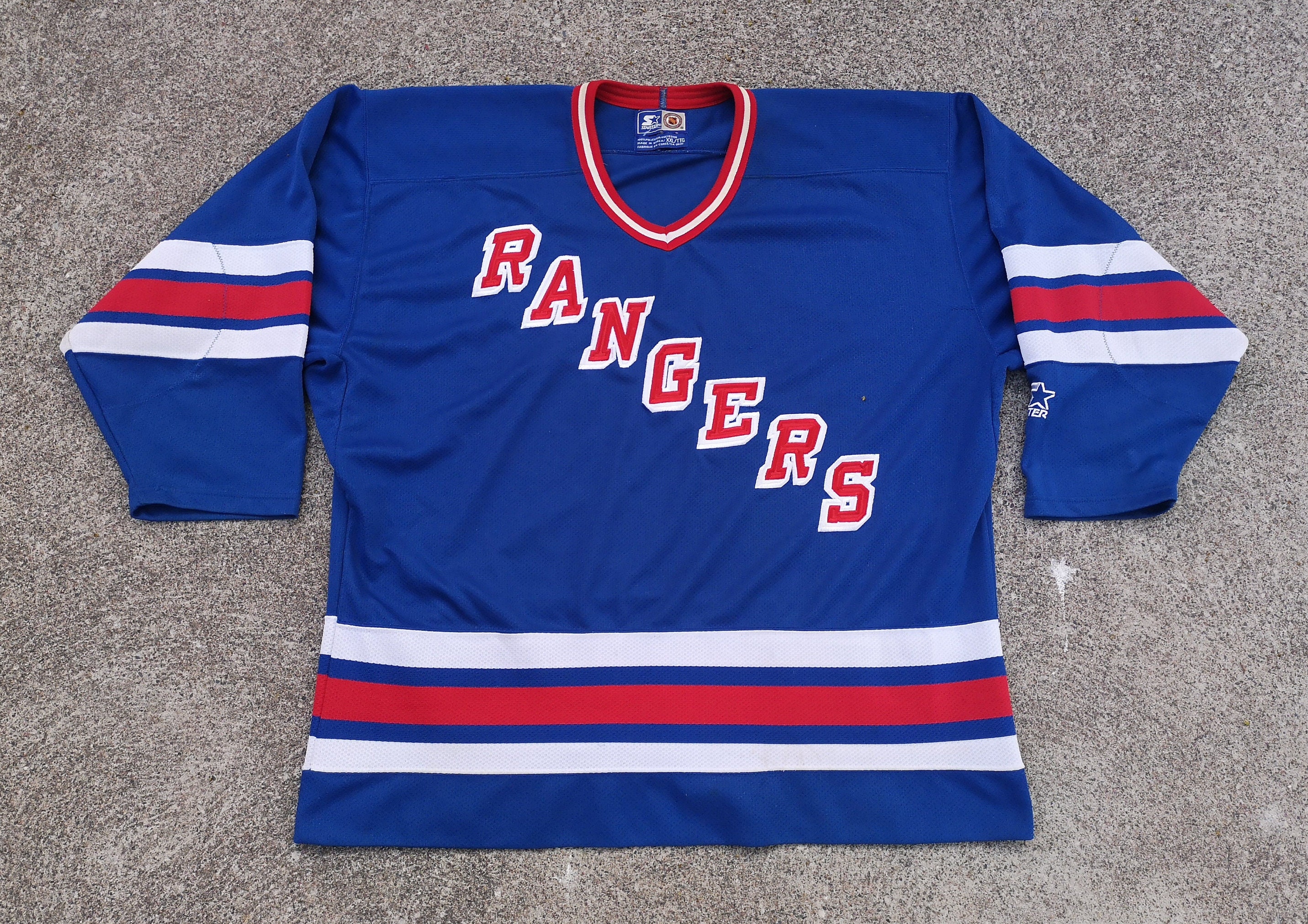 VTG Starter New York Rangers Hockey Baseball Jersey Size XL *See Description