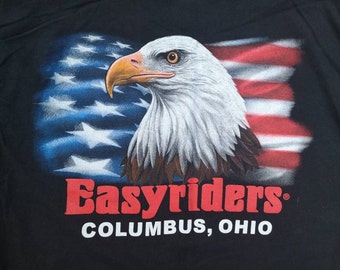 Vintage 90's Easyriders, Columbus, Ohio / Bike Show Motorcycle Magazine Hanes T-shirt Large