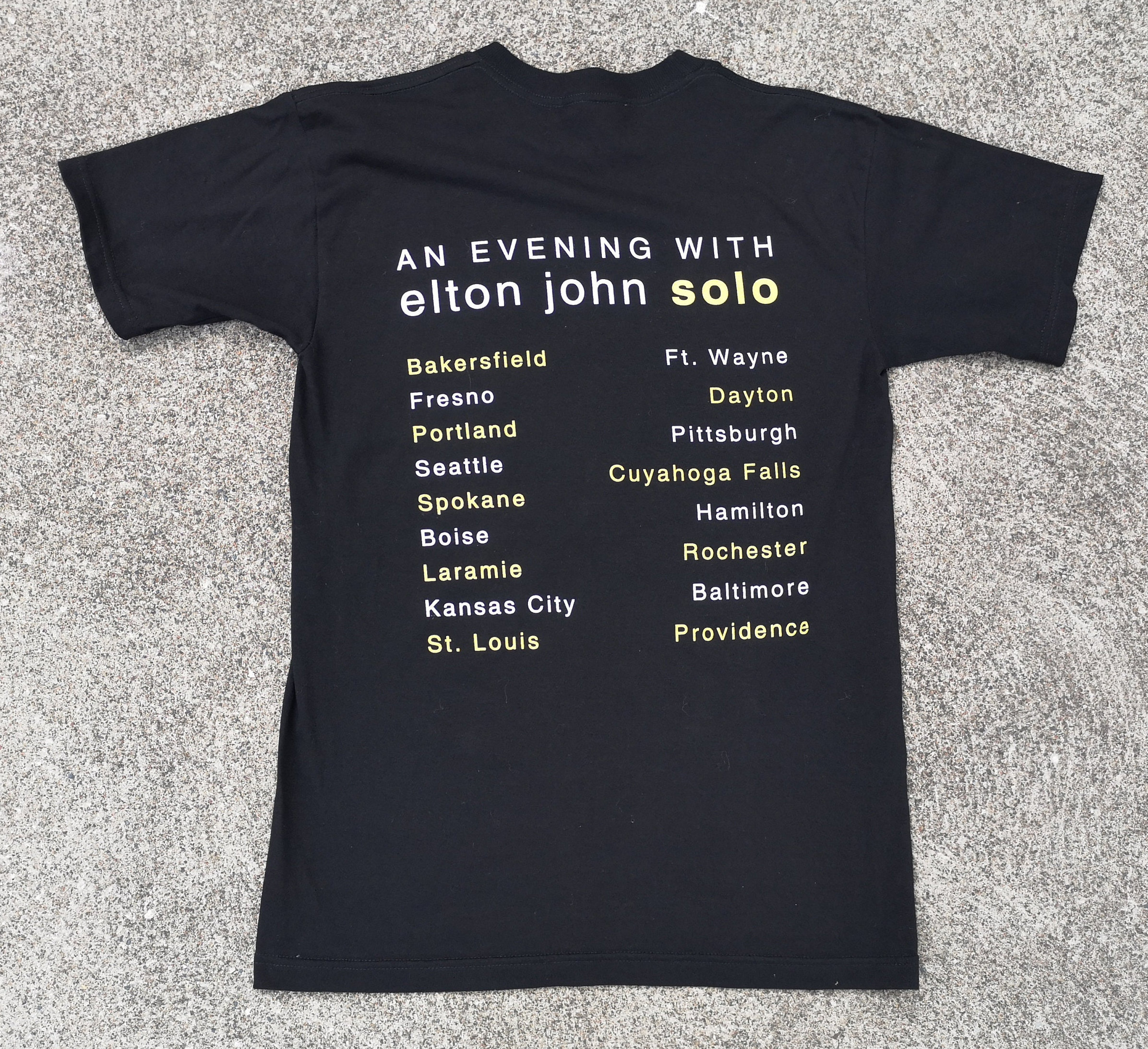 ヴィンテージ 1999 エルトン・ジョン コンサートツアー Tシャツ 