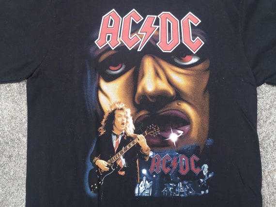 Camiseta vintage Y2K de AC/DC Angus Young: camiseta rockera de
