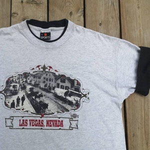 Vintage 1993 "Las Vegas, Nevada" / triblend / retro / single-stitched t-shirt Made in USA by Signal Sports / XL