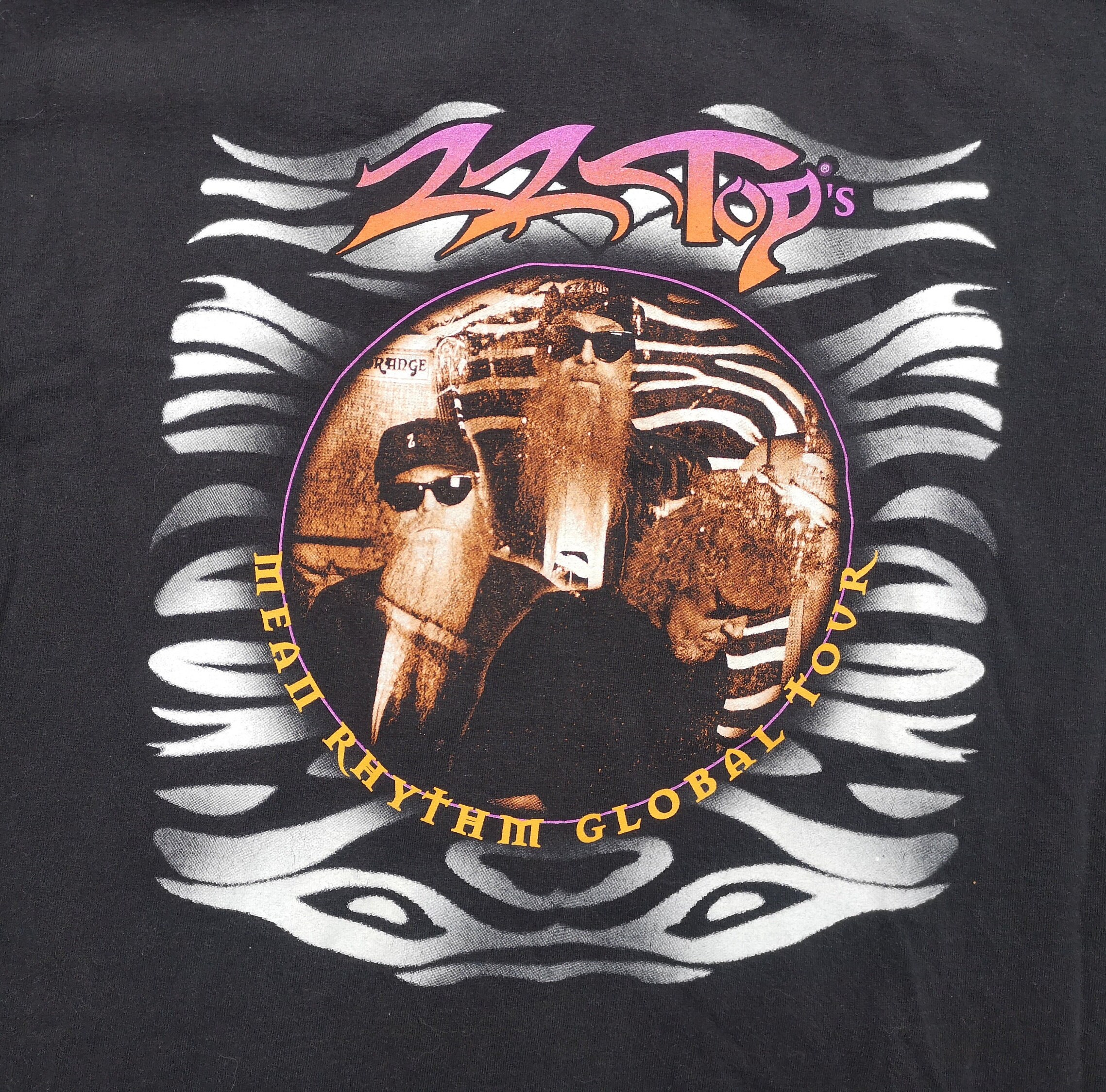 Vintage 1997 ZZ Top T-shirt: Mean Rhythm Global Tour, Large - Etsy