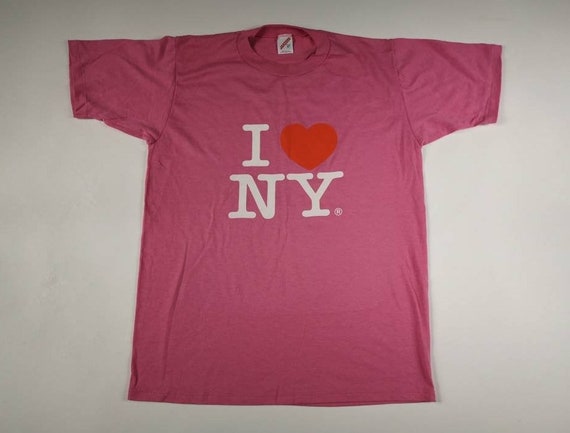 Vintage Classic 80's "I Love NY" New York Pink Pap