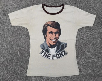 Happy Days vintage et incroyables des années 70 « The Fonz » / Papier fin / Couture simple / T-shirt ringer / Petit