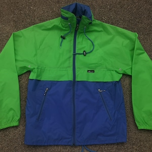 Vintage K-Way Windbreaker: 80er/90er Jahre Color Block Packable Jacke