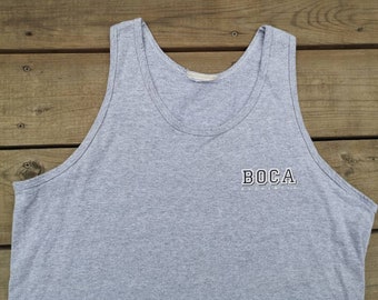 Vintage 80's / 90's BOCA AUTHENTIC triblend tank top / muscle shirt Large