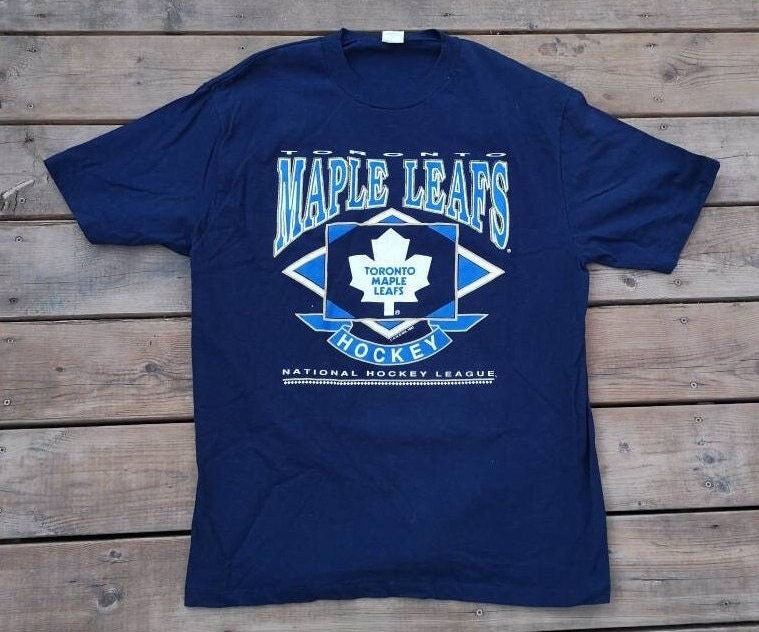 Vintage Toronto Maple Leafs T Shirt Tee Waves Made in Canada 
