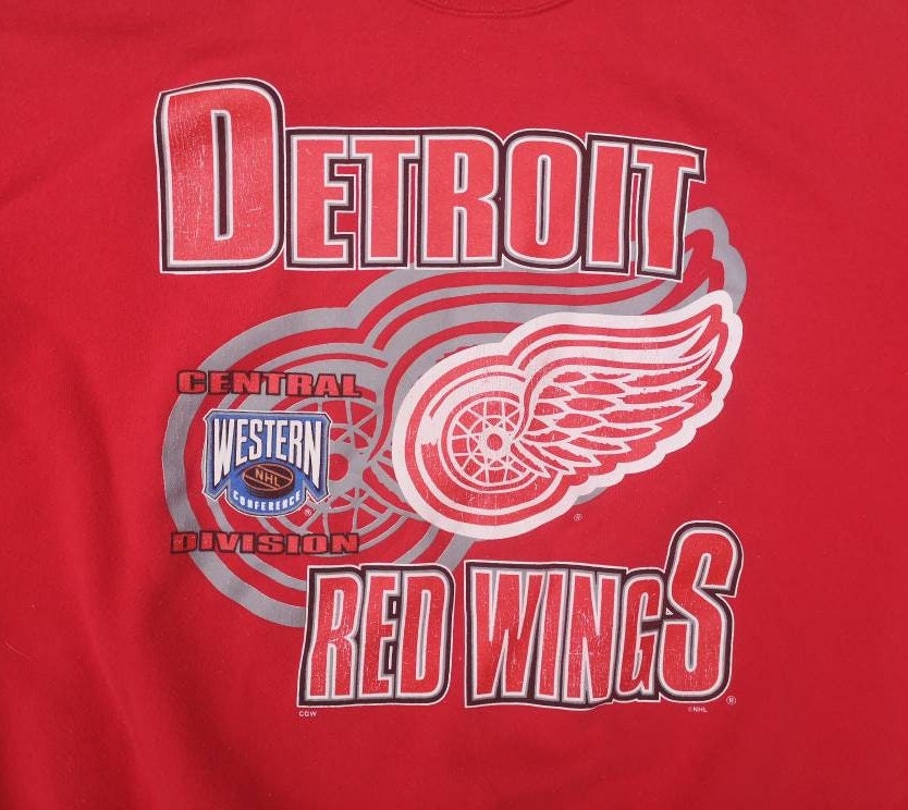Detroit Red Wings Patches Ugly Crew Neck Sweater Small