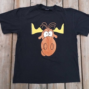 Vintage 1991 Rocky & Bullwinkle Taco Bell T-shirt - Single