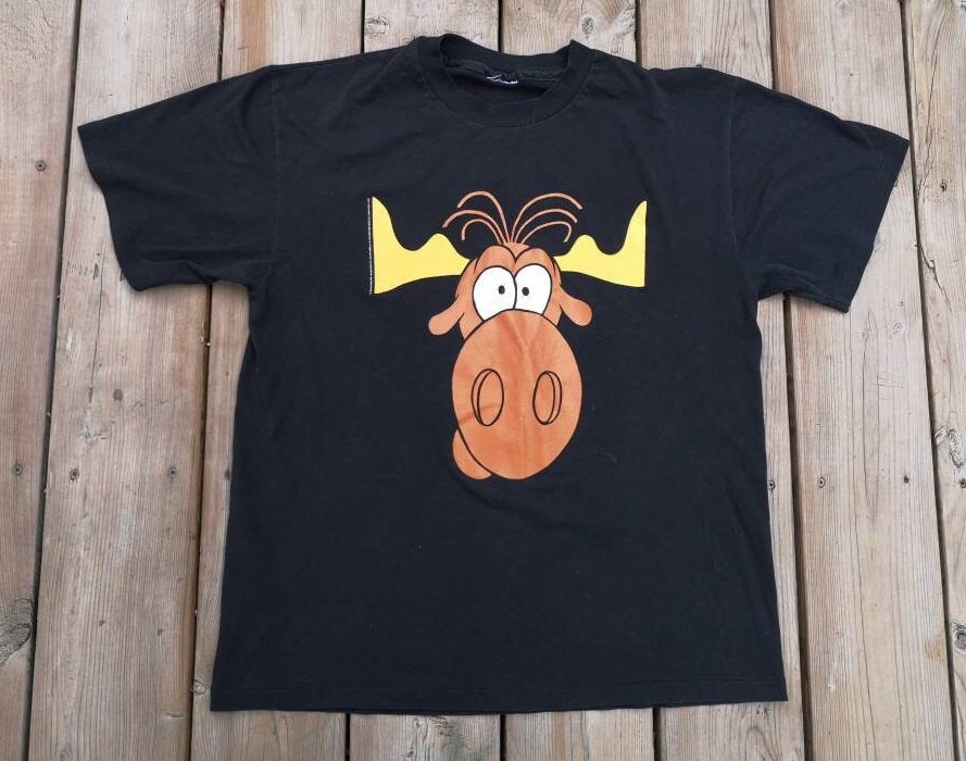 Vintage 1991 Rocky & Bullwinkle Taco Bell T-shirt - Single