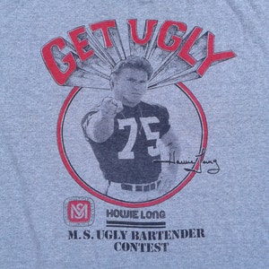 Vintage & Rare 1985 Howie Long / L.A. Raiders / Ugly Bartender Contest t-shirt double-sided
