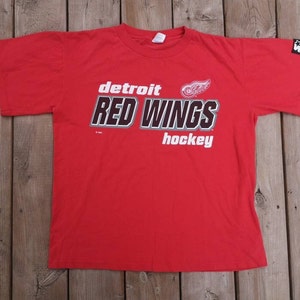 Vintage 90er Jahre Detroit Red Wings T-Shirt - Starter Made in Canada - Medium