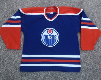 Vintage & Classic 80's Edmonton Oilers CCM Maska Hockey Jersey Made in Canada / Large