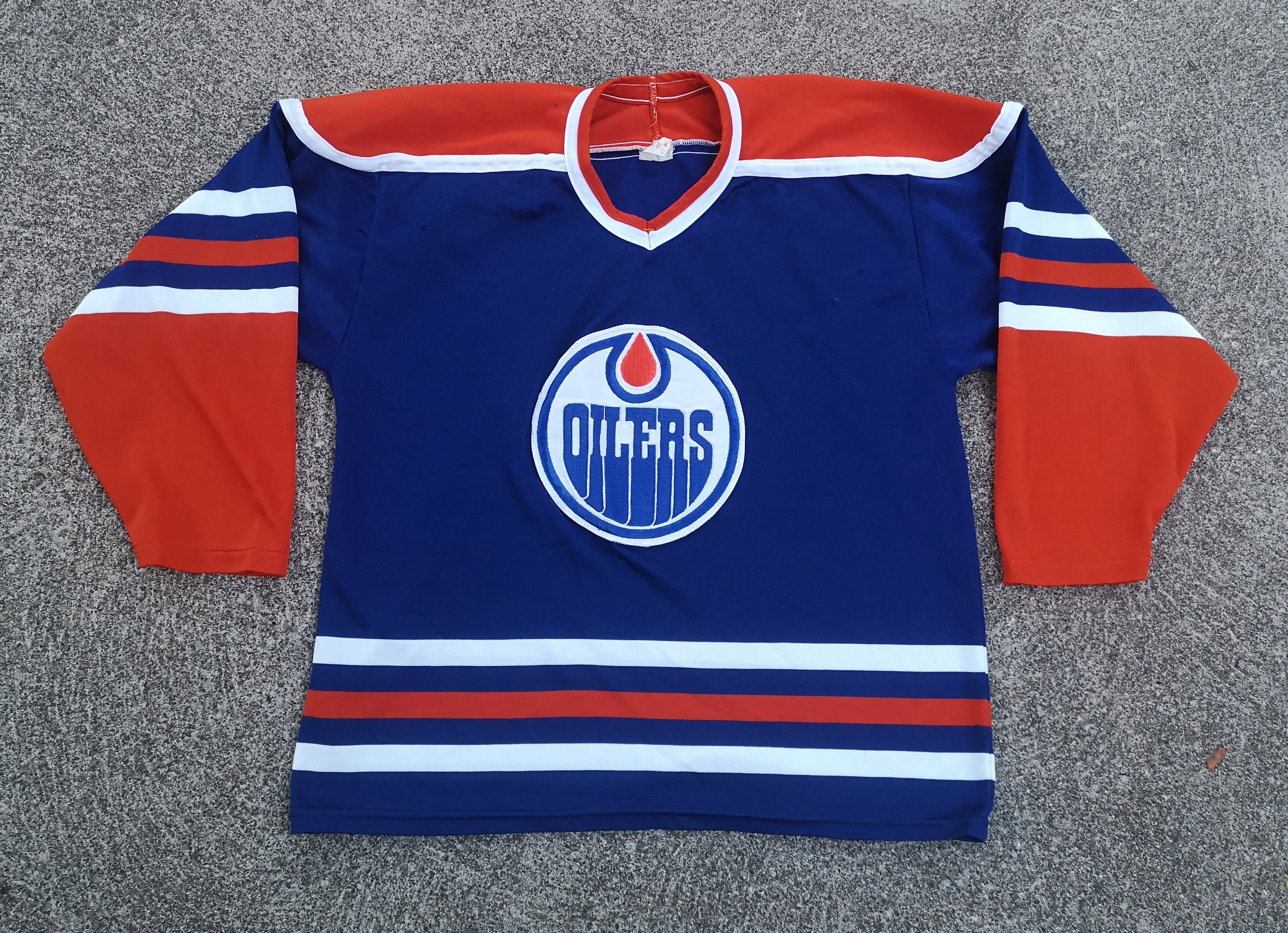 Authentic Vintage Canadian Hockey Oilers Red/blue Jersey Top 