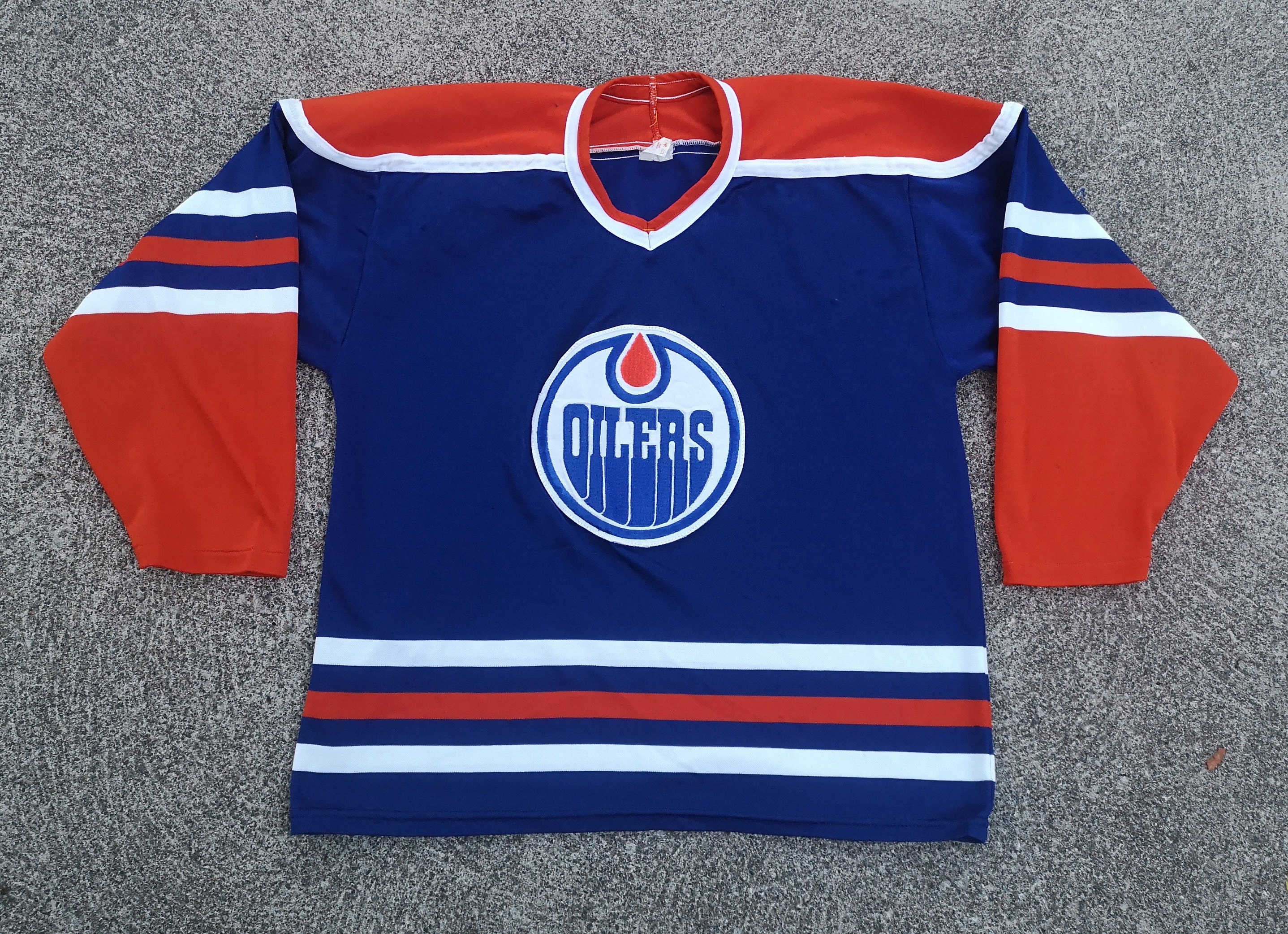 80's Wayne Gretzky Edmonton Oilers Blue CCM NHL Jersey Size Medium