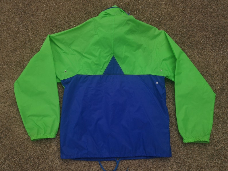 Vintage K-Way Windbreaker: 80er/90er Jahre Color Block Packable Jacke Bild 3