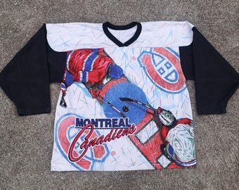 Maillot De Hockey Vintage CCM Maska Canadiens De Montréal LNH - Taille L - Occasion - Couleur Rouge - Grande Invitational USA