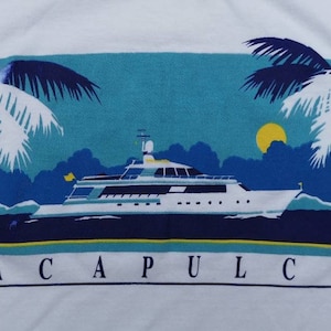 Vintage Acapulco Yacht T-Shirt: 80s/90s Single Stitched XL
