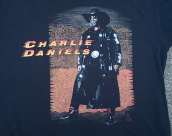 Vintage 1992 Charlie Daniels Band T-Shirt: Double Sided Country Music Tee