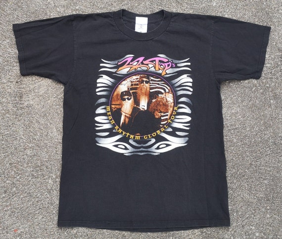 Vintage 1997 ZZ Top T-shirt: Mean Rhythm Global Tour, Large - Etsy