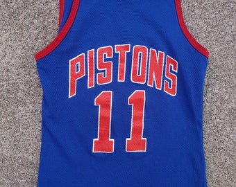 Vintage Champion Joe Dumars Jersey Detroit Pistons NBA Sz 44 - RARE
