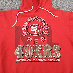 Vintage 90er Jahre San Francisco 49ers / Kapuzenpullover Made in Canada by Bulletin/XL