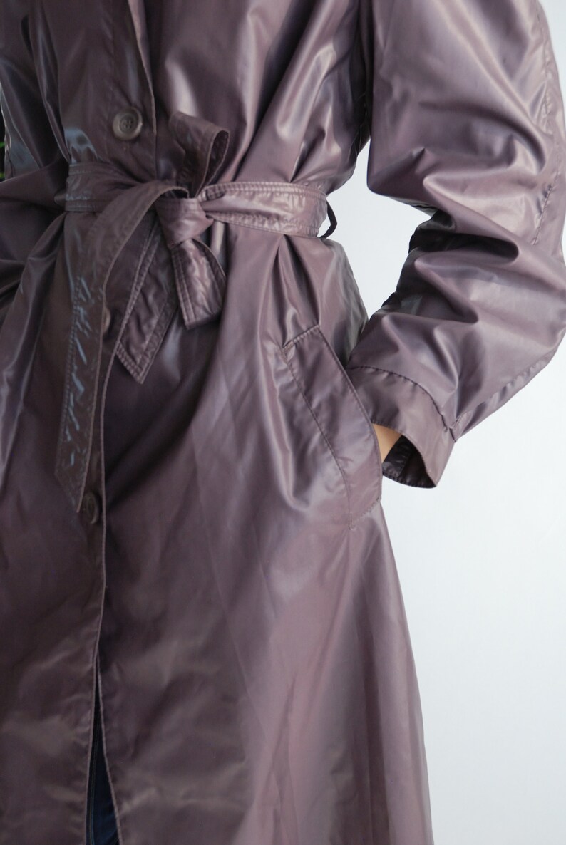 shiny nylon raincoat