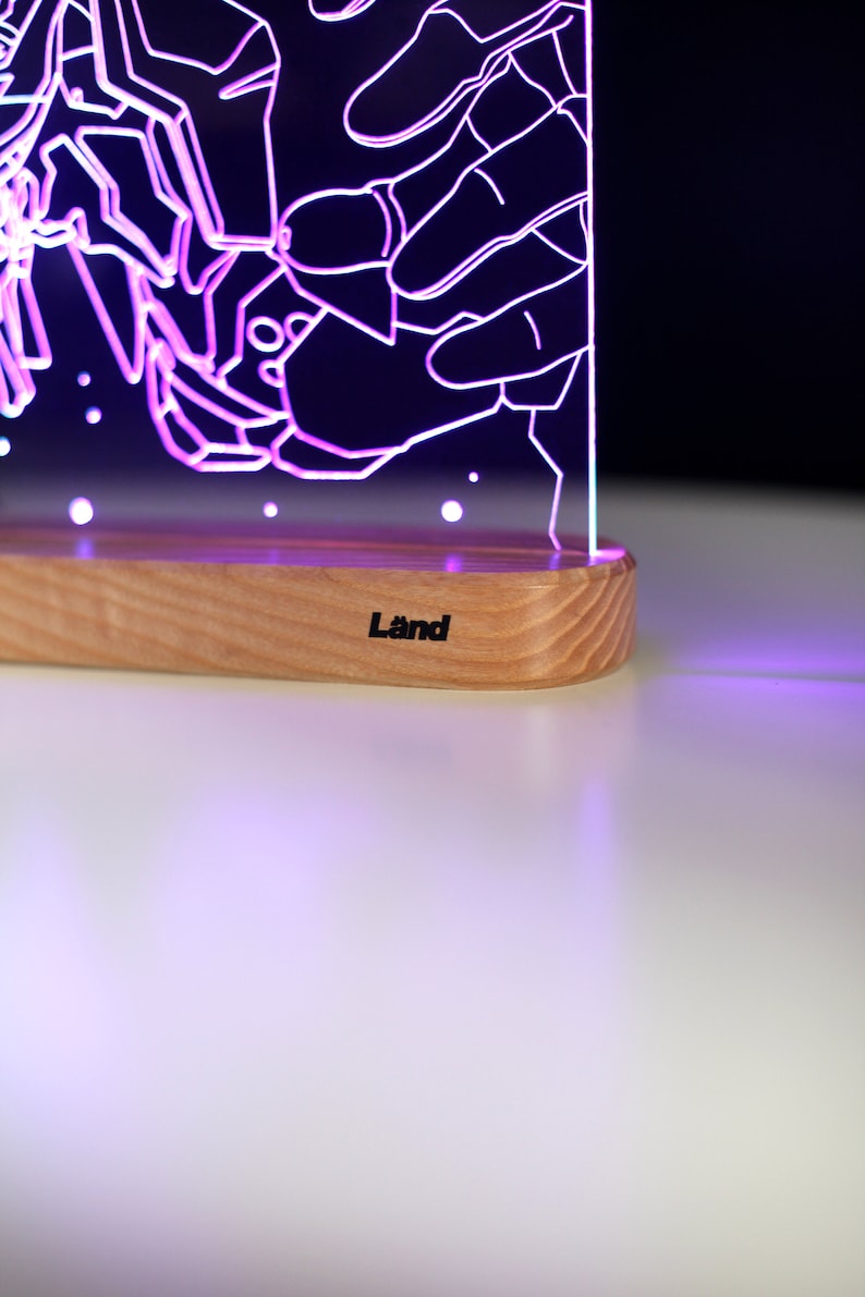 Evangelion Led Lamp Modern Bedside Lamp Desk Decor Etsy