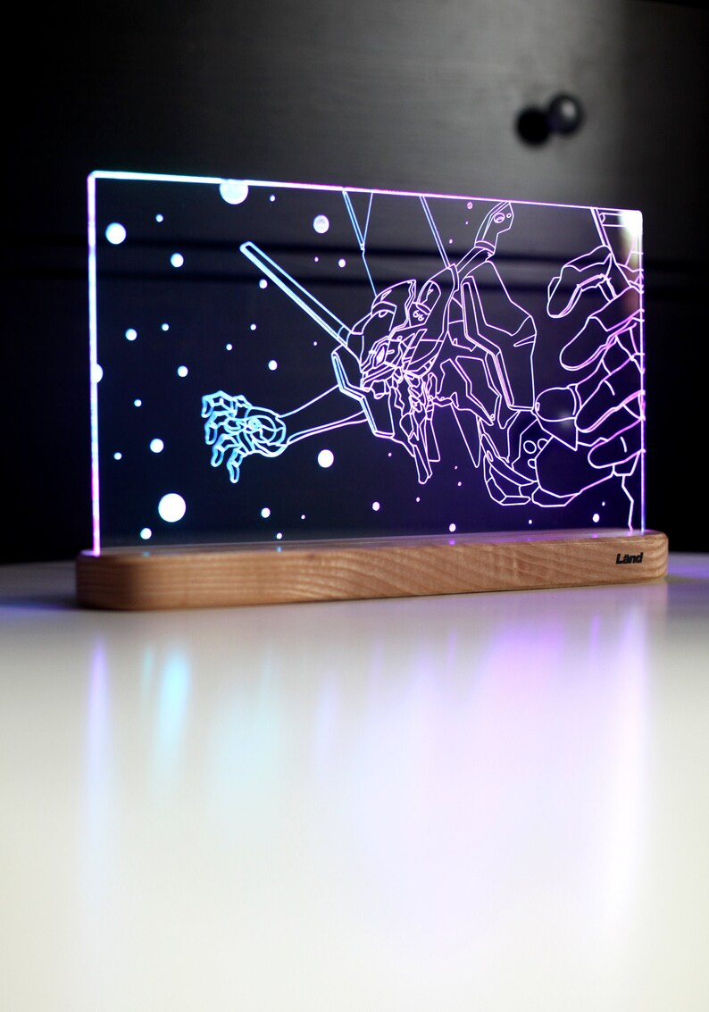 Lámpara Led Evangelion / Lámpara de Mesa Anime / Decoración de | Etsy