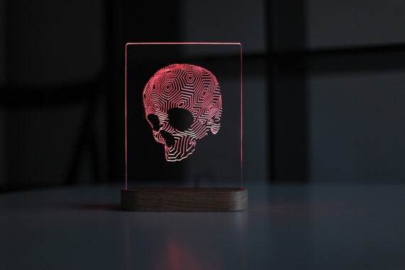 Skull 3d Led Lamp Anime Lamp Desk Decor Bedroom Acrylic Modern Home Decor Light Fixture Night Lamp Table Lamp Neon Light