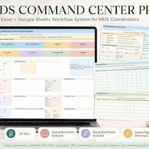 MDS Command Center Pro | MDS-Koordinator-Tabelle | LTC-Workflow-Tracker | Excel & Google Sheets | Digitaler Download