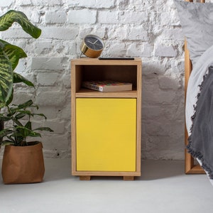 Nachttisch schmal für kleines Schlafzimmer SLIM, Nachttische, Eiche Nachttisch, kleiner Nachttisch,