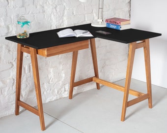 LUKA Corner Desk left or right Black