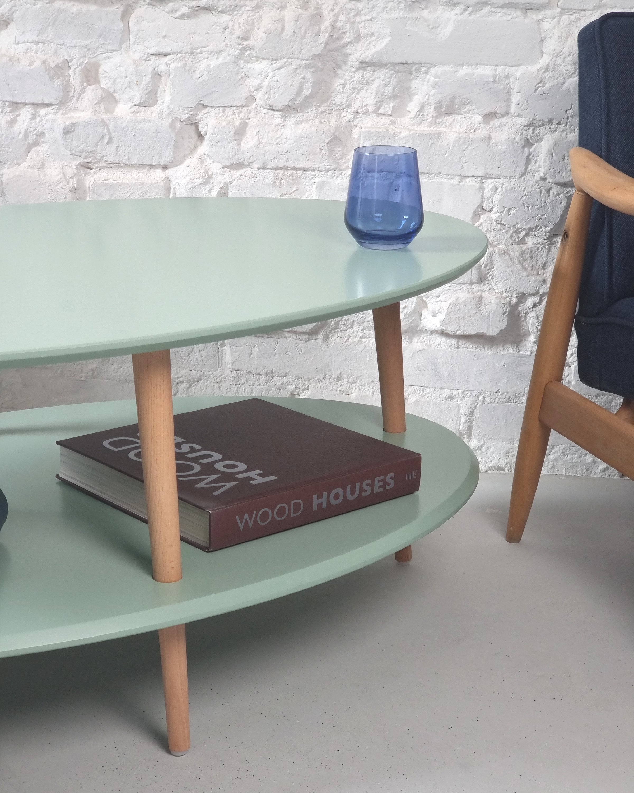 Oval Coffee Table OVO With Shelf - Etsy