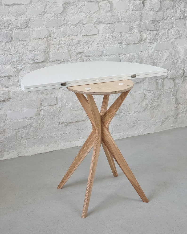 Table ronde demi lune extensible JUBI image 8