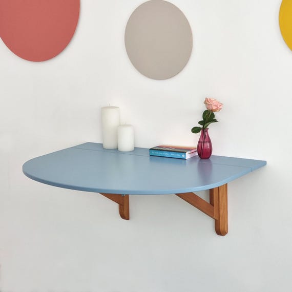 Folding Wall Table Half round/Small Drop Leaf Dining Table- various colors