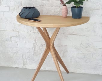 Half round extendable dining table JUBI ashveneer