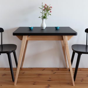 petite table a manger noir, small dining table black, klein esstich schwarz