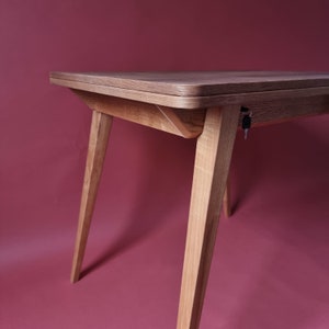 Envelop kleine uitschuifbare tafel eettafel licht hout afbeelding 9