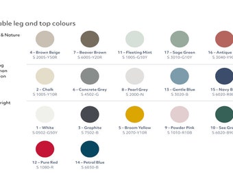Set of colours samples