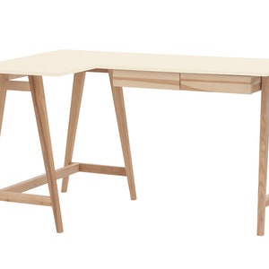 Bureau d'angle LUKA Frêne L 135 cm x P 85 cm Côté gauche image 8