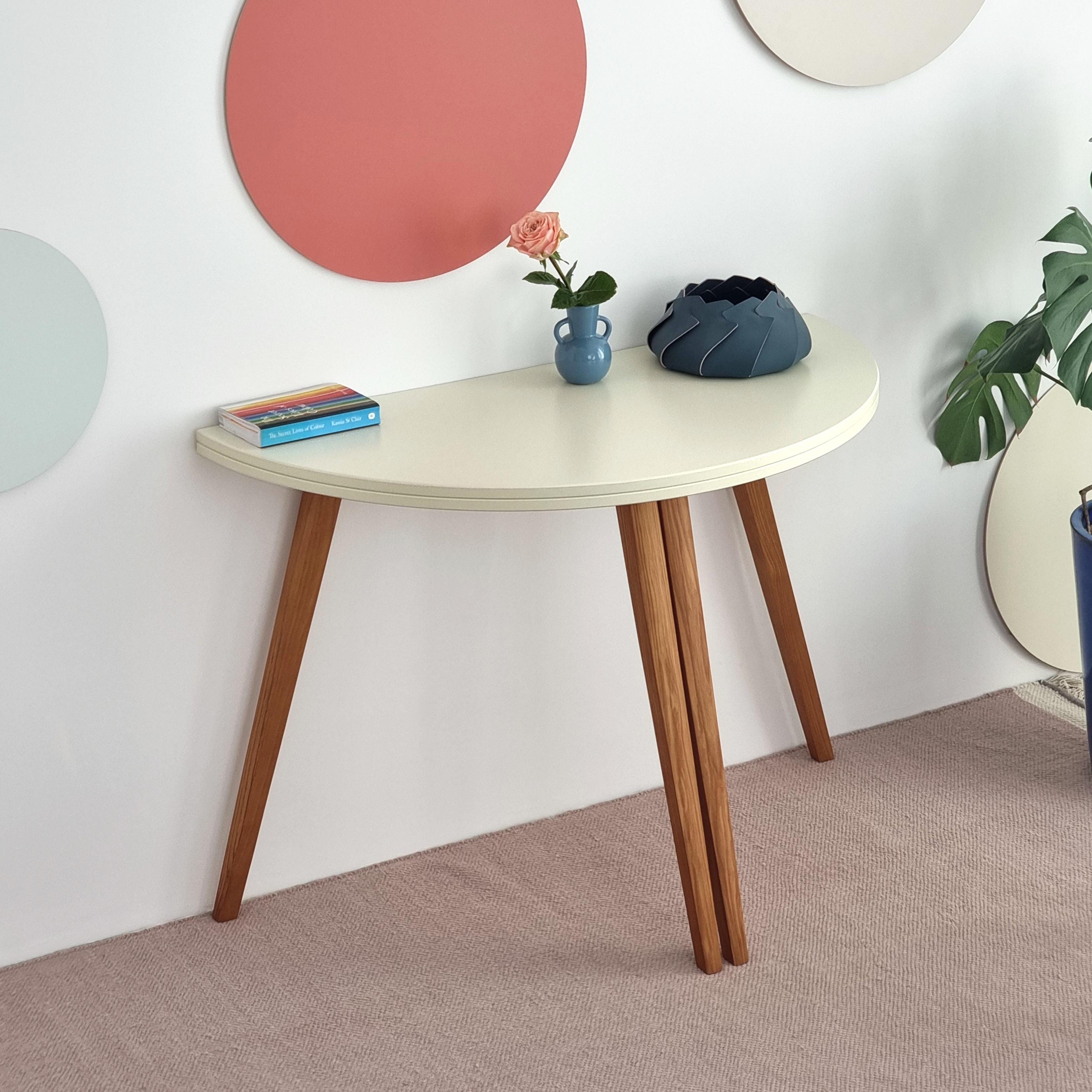 Half Moon Extendable Dining Table MAWI, 110cm or 120cm Various