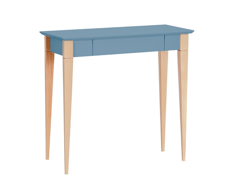 small, narrow Writing Desk, minimalitic desk MIMO gentle blue