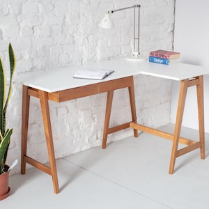 Eckschreibtisch B 135 cm x T 85 cm LUKA  | Eiche, Rechte Seite