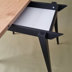 Envelop kleine uitschuifbare tafel eettafel licht hout afbeelding 10