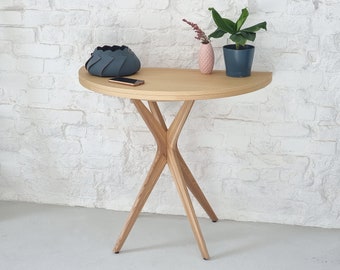 Table ronde demi lune extensible en bois JUBI